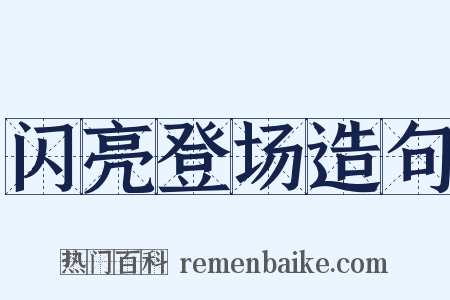 闪亮登场造句是什么意思的图片